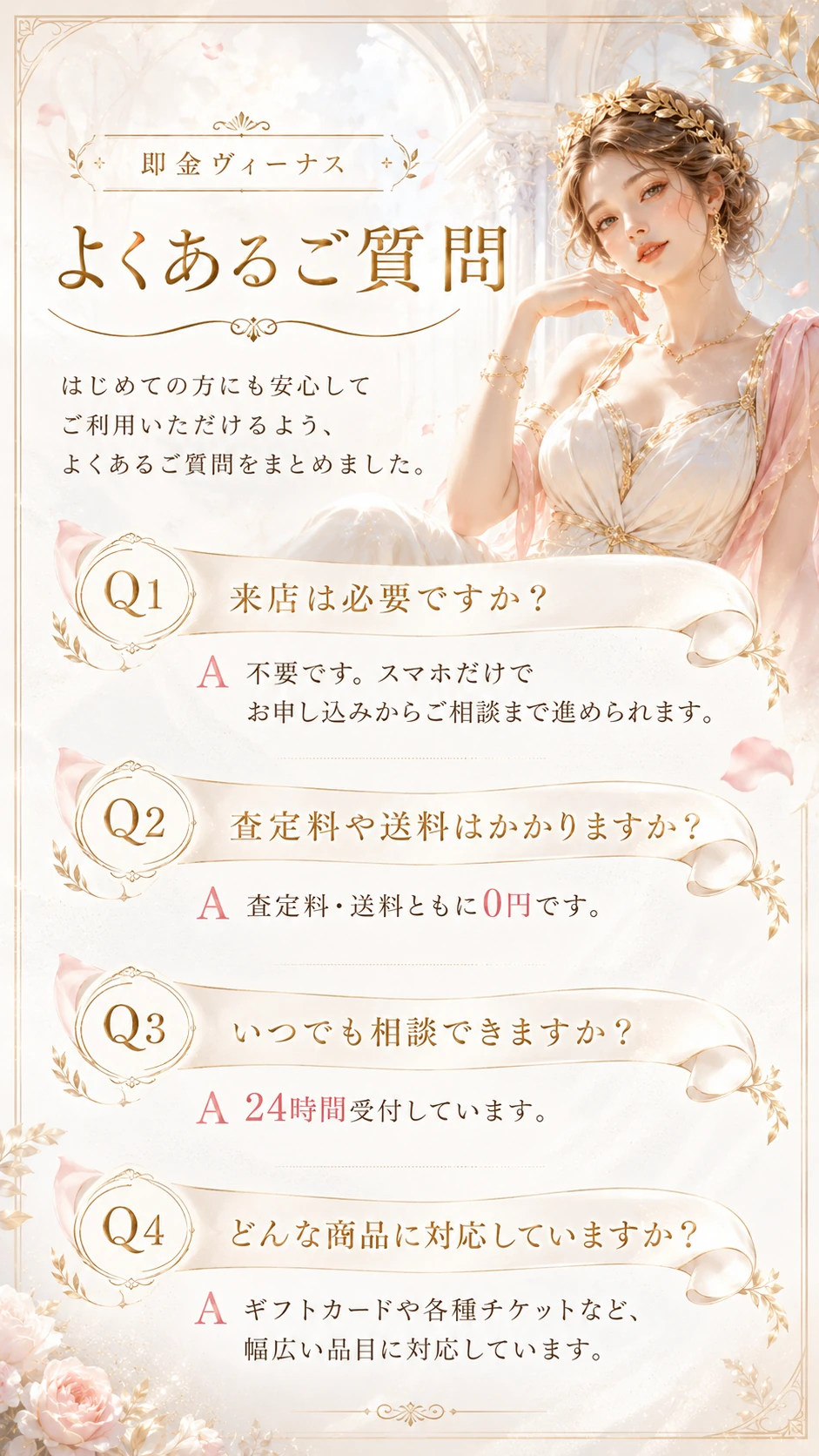 即金ヴィーナス よくあるご質問のご案内画像